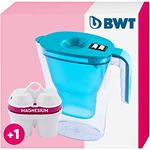 BWT Wasserfilter Vida Petrol 2,6L | Filter mit 1 Magnesium Filterkartusche | Wasserfilter Trinkwasser | Für Speisen & Getränke | Filtert Kalk, Chlor, Blei & Kupfer