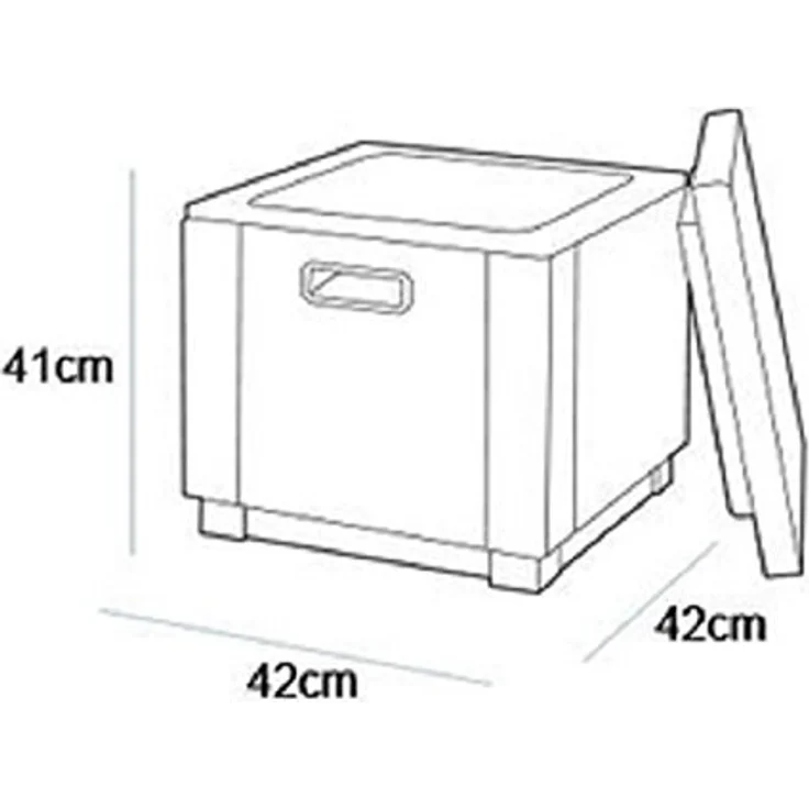 Allibert Beistelltisch-Kühlbox passiv Ice Cube 40 Liter, cappuccino – Bild 6
