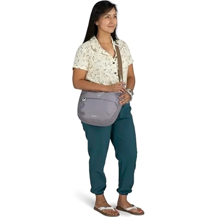 Osprey Daylite Crossbody Pouch, Handtasche aus 100% recyceltem Stoff, blau, mit Innenflaschenhalter und Reißverschlussfächern – Bild 2