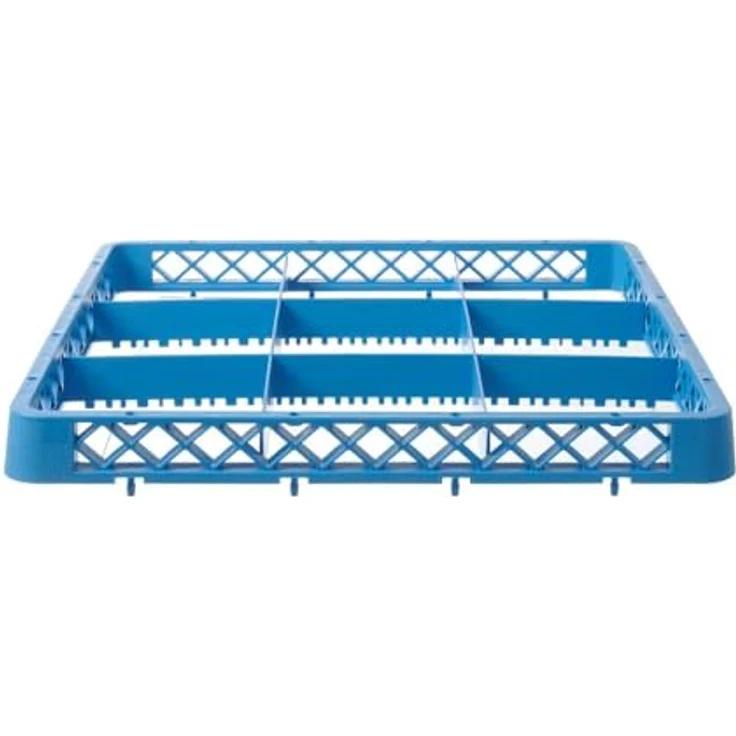 HENDI Spülkorb, Aufsatz für Geschirrspülkorb, 9 Fächer, Polypropylen, 500x500x(H)45mm, blau – Bild 1