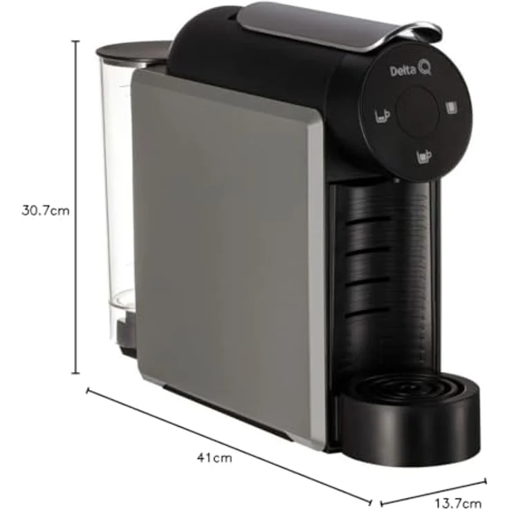 Delta Mini Qool, Kapselkaffeemaschine mit großem Getränkeangebot, grau – Bild 4