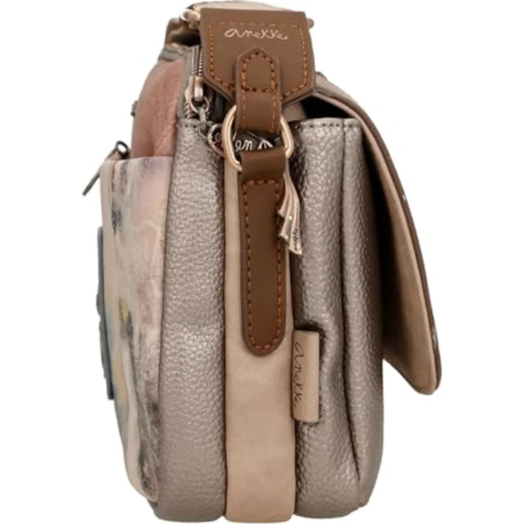 Anekke Hollywood Umhängetasche, Damen Handtasche aus Kunstleder mit 2 Hauptfächern, 25 cm, Mehrfarbig – Bild 4