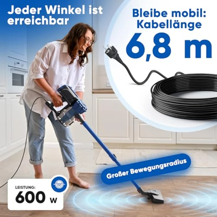 ProfiCare® 2in1 Staubsauger und Handstaubsauger | Starke Saugleistung | beutellos | 6,8m Kabel | für Auto und Haushalt | PC BS 3133 – Bild 5
