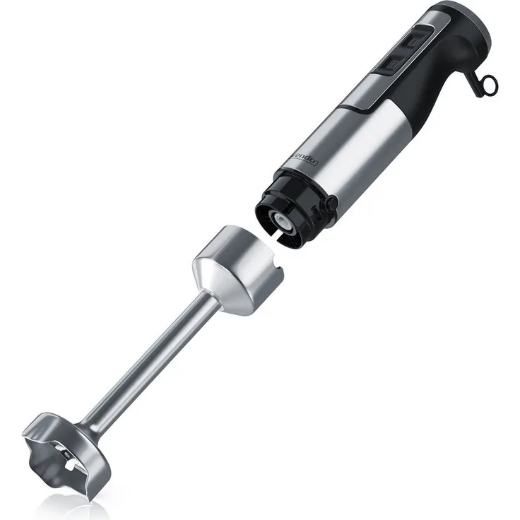 Arendo Stabmixer, Edelstahl Pürierstab mit 1000 W, stufenloser Regelung, Turbotaste und abnehmbarem Mixfuß, silber