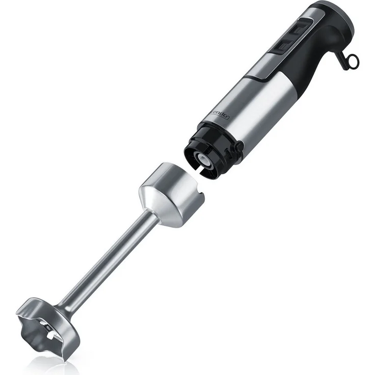 Arendo Stabmixer, Edelstahl Pürierstab mit 1000 W, stufenloser Regelung, Turbotaste und abnehmbarem Mixfuß, silber