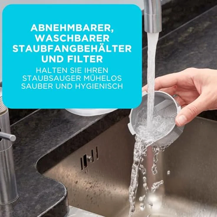 Black+Decker Akku-Handstaubsauger Dustbuster (3,6V Lithium, Handsauger beutellos + kabellos, breite Saugöffnung, Abnehmbarer Staubfangbehälter, inkl. Ladekabel) NVC115JL – Bild 6