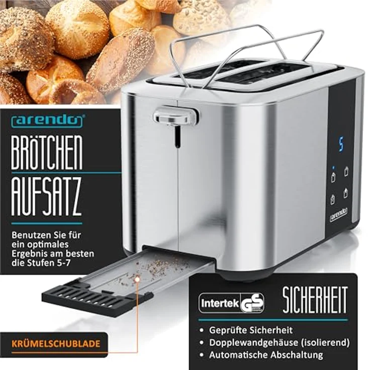 Arendo Nudelmaschine Manueller Pasta Maker aus Edelstahl, 7 einstellbare Stärken, Duplexvorsatz für Spaghetti und Tagliatelle, Teigbreite 14 cm, 2mm und 6mm Streifenbreite – Bild 4