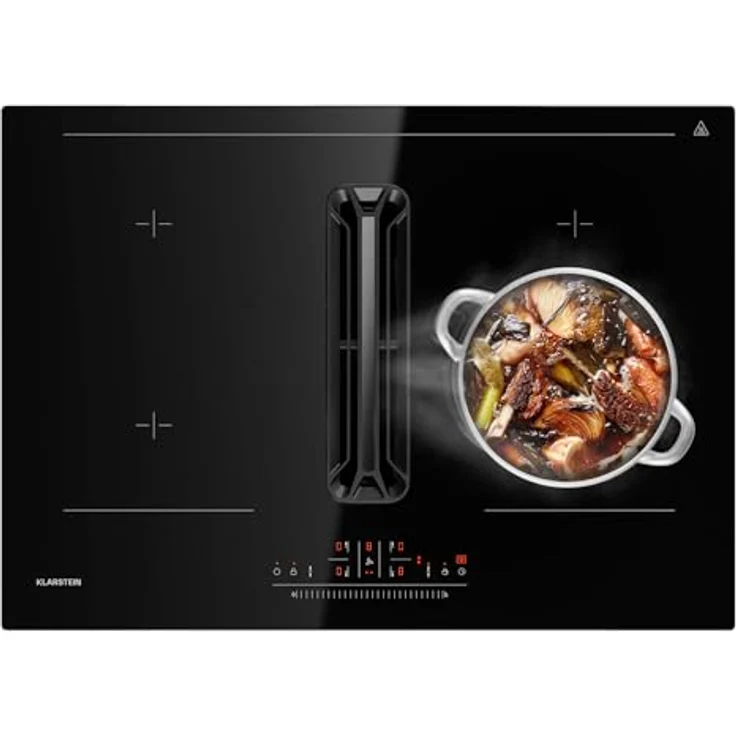 Klarstein AirJet 72, Induktions-Kochfeld mit Dunstabzug, 4 Zonen, Touch-Panel, schwarz – Bild 1