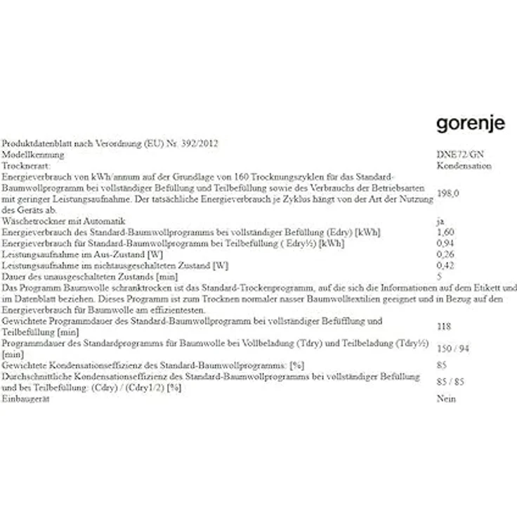Gorenje DNE72 GN WS – Bild 10