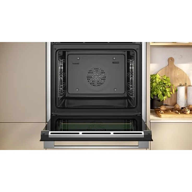 Neff B24CR31N0, N70, CircoTerm, Klapptür Einbaubackofen, 60x60cm, Edelstahl, 3.7 Zoll Full Touch TFT-Farb- und Grafikdisplay, Home Connect, Soft Opening – Bild 2