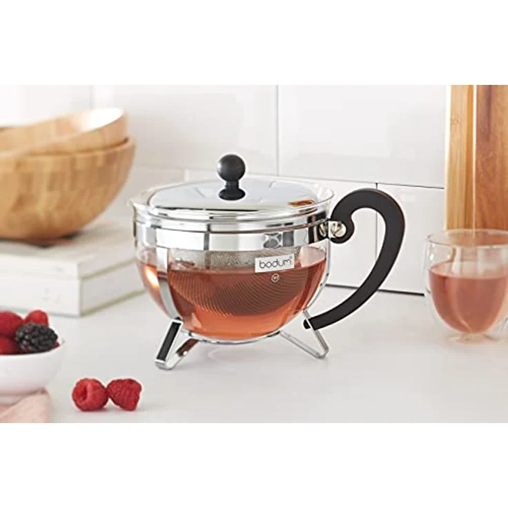 Bodum Chambord 1921-16-6 Teebereiter, Edelstahlfilter, Edelstahldeckel, 1,3 L, glänzend – Bild 6