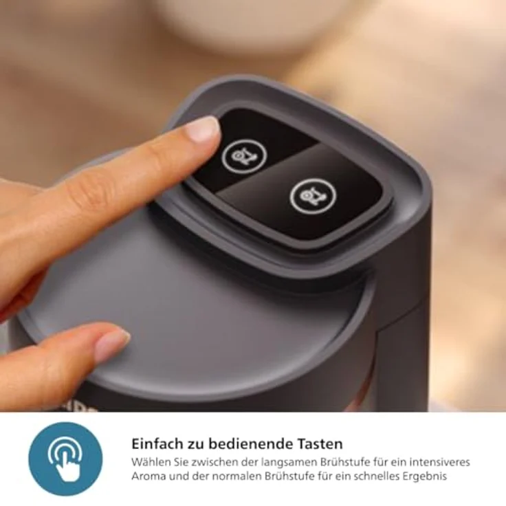 Philips Kaffeebereiter HD150/60 Türkischer Kaffeekocher 5000 Series, mit langsamer Brühfunktion u. Überhitzungs- und Überlaufschutz, Ton- und Leuchtanzeige, 4 Tassen, weiß – Bild 6
