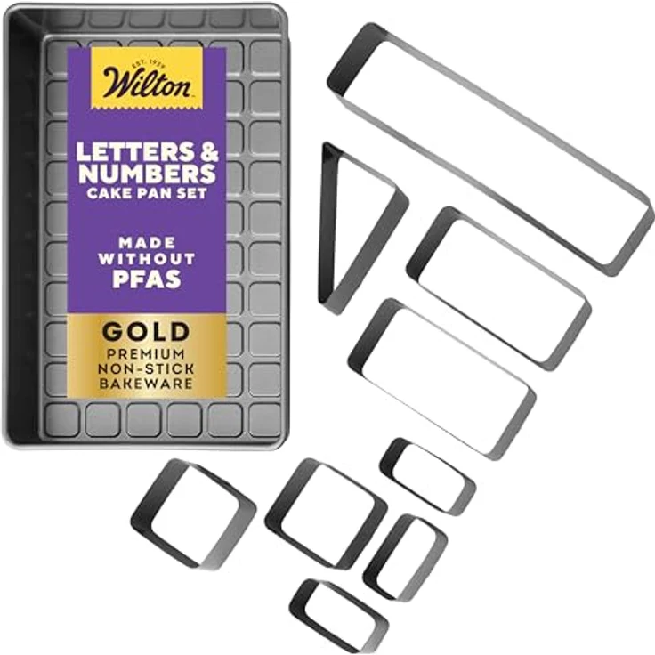 Wilton Countless Celebrations Zahlen- und Buchstaben- Kuchenform, antihaftbeschichtet, 36,8 x 22,8 cm – Bild 2