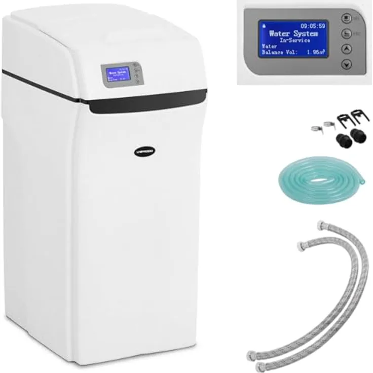 Uniprodo Entkalkungsanlage für 8-20 Personen, 30 L, 2,4-4,0 m³/h mit automatischem Regenerationsmodus