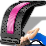 Retoo Rückenmassagegerät Rückenstrecker Rückendehner für Lendenwirbelsäule Rosa, 3 Höhenstufen, 3 Gürtel, Schmerzlinderung - Preisvergleich