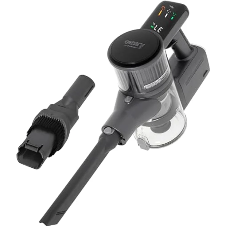 CAMRY Akku Staubsauger 400W/31000Pa, Wireless Staubsauger Vertikal Hand, Touch LED Display, Laufzeit bis zu 100 Minuten, Akku Staubsauger für Hartböden und Teppich, Silber – Bild 5