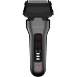 Grundig Elektrorasierer Herrenrasierer MS 8330, BeardCare Sensor, Dunkles Mattchrom/Rot