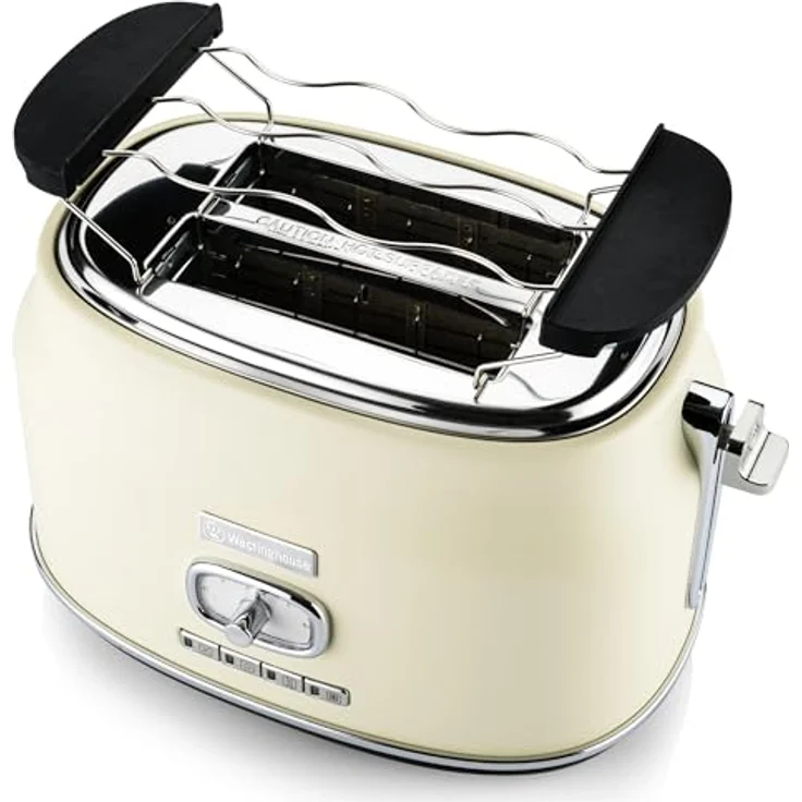 Westinghouse WKTT857WH Retro Serie Zwei-Schlitz Toaster weiß – Bild 3