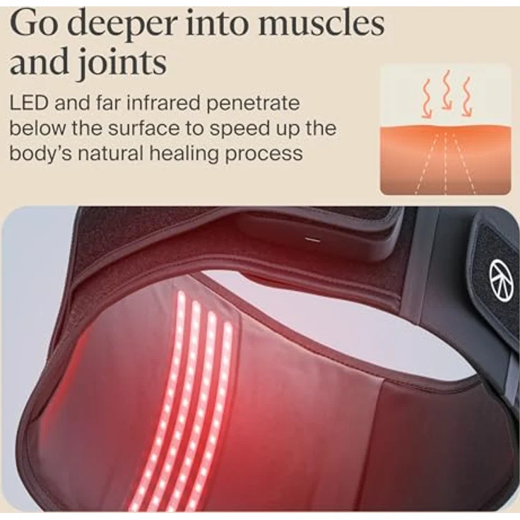 Therabody ThermBack LED Wärmegürtel, 4-in-1 Therapiebandage mit Ferninfrarot, Wärme, Vibration, zur Schmerzlinderung im Rücken, fördert Erholung und Beweglichkeit – Bild 4