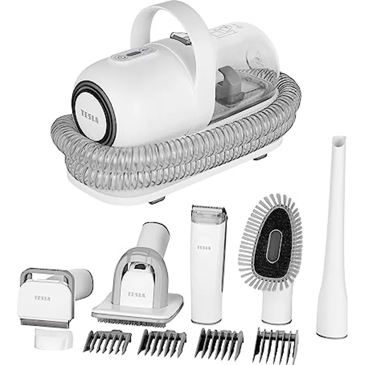 TESLA PetCare Station Pro TQ500, beutelloser Nass- und Trockensauger mit HEPA H13 Filter, 3 Saugstufen, kompakt und leicht