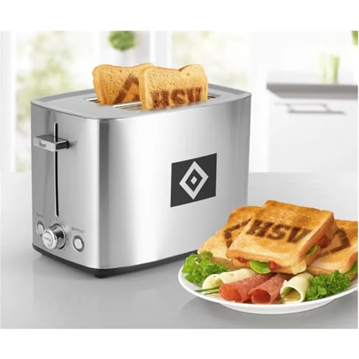 Hamburger SV Toaster Edelstahl, mit logo-gestaltetem Design – Bild 3
