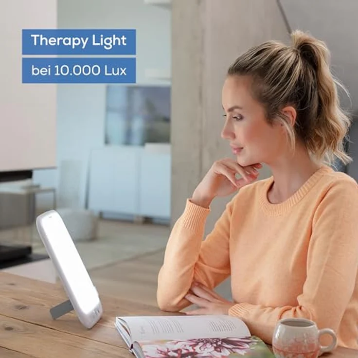 Beurer TL 35 Tageslichtlampe, Simulation von Tageslicht, mit 3 Farbtemperaturen für einen geregelten Tages-Nacht-Rhythmus, 10.000 Lux, Medizinprodukt, abnehmbarer Standfuß, mit Dimmer – Bild 2