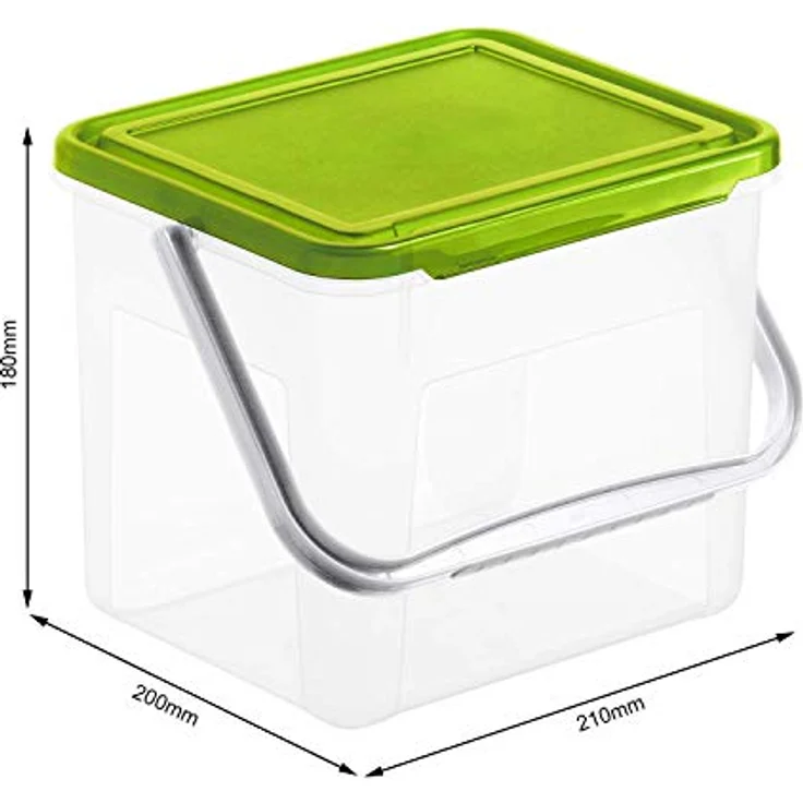 Rotho Basic Aufbewahrungsbox 5 l mit Deckel, Kunststoff (PP), transparent, (21 x 20 x 18 cm) – Bild 5
