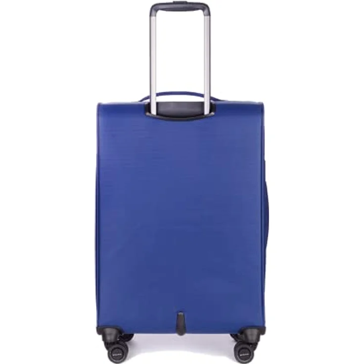 Stratic Light + Koffer Weichschale Reisekoffer Trolley Rollkoffer mittelgroß, TSA Kofferschloss, 4 Rollen, Erweiterbar, Größe M, Blau – Bild 2