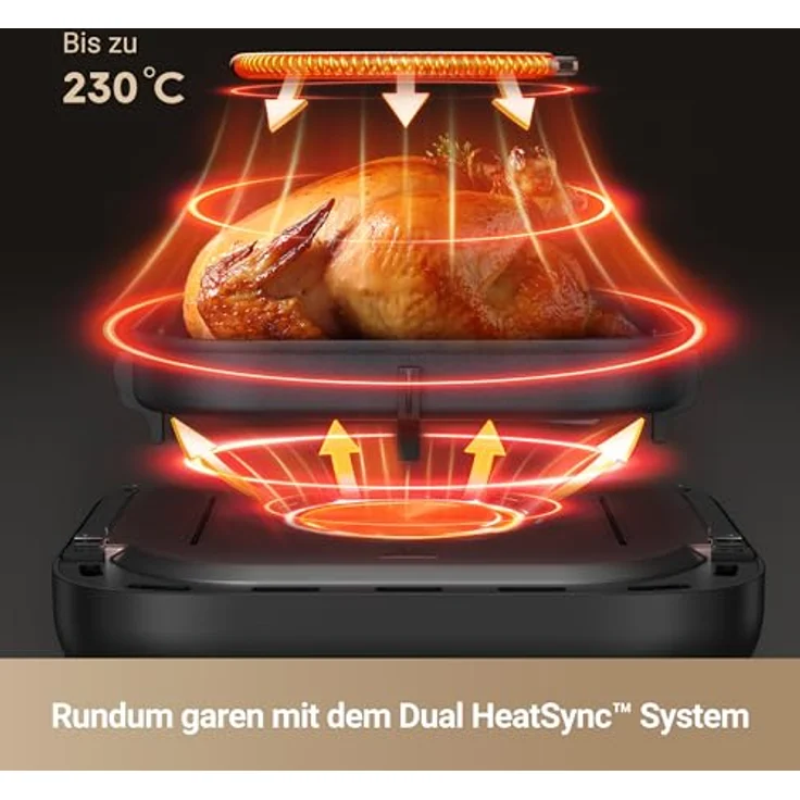 dreame Dreame Mova AeroChef™ FD10 Pro Heißluftfritteuse, 6Liter, Duales Heizsystem, 11 Voreingestellte Modi, ölfrei, Warmluftzirkulation, 50 °C–230 °C – Bild 2