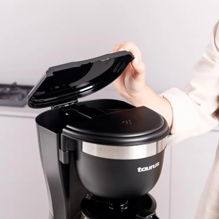 Taurus Kaffeemaschine Verona 6, 600 W, 600 ml, Intense Flavour Tech, Heizplatte, mattschwarz, BPA-frei – Bild 4