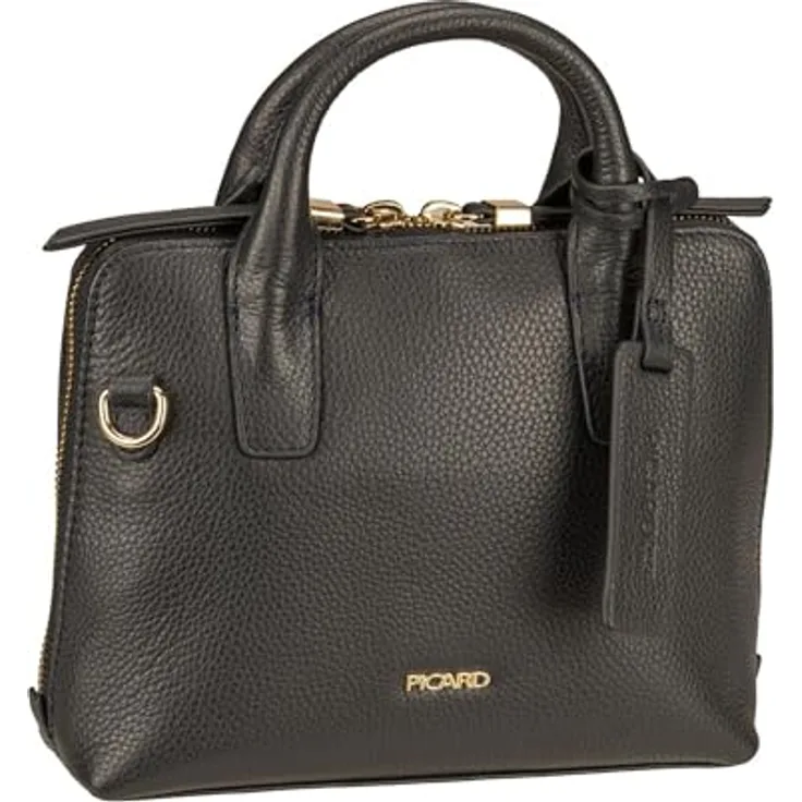 Picard Handtasche Java, Henkeltasche aus fein genarbtem Rindleder, Blau