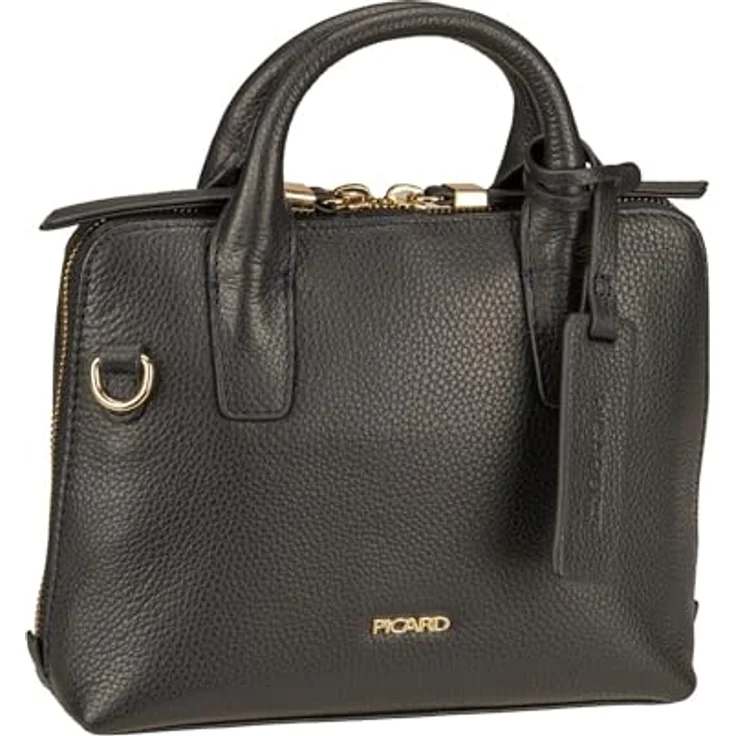 Picard Handtasche Java, Henkeltasche aus fein genarbtem Rindleder, Blau – Bild 1