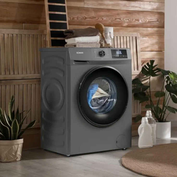 Bomann Waschmaschine WA 7175 titan - schwarz | 7kg, 1400 U/min, Invertermotor, 15 Programme, 10 Jahre Motor-Garantie, Endzeitvorwahl – Bild 2