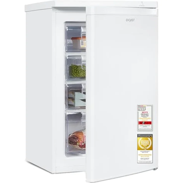 Exquisit GS512-040E Gefrierschrank, freistehend, weiß, Energieklasse E – Bild 2