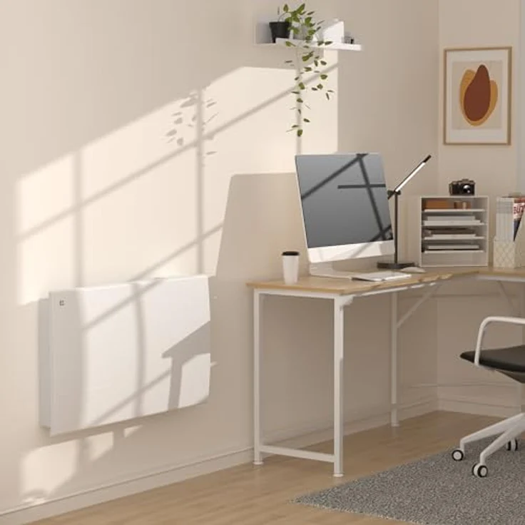 CIARRA CBHT10E, Elektrischer Keramik Heizkörper 1000 W mit PID-Thermostat für 10-15 m², IP24 spritzwassergeschützt – Bild 10