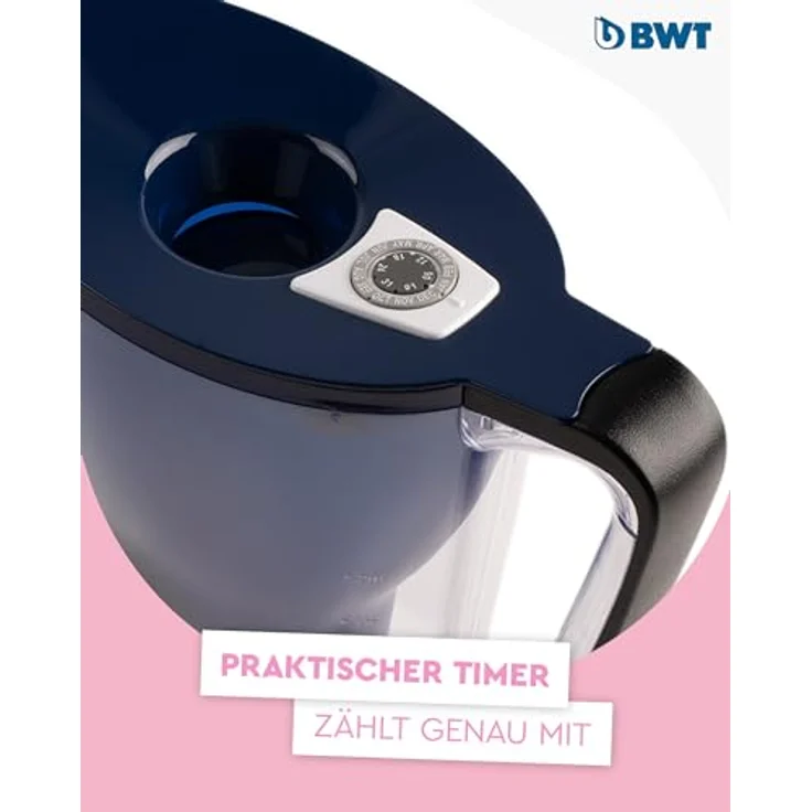BWT Aqualizer Home Tischwasserfilter, Blaue Kunststofffilter mit Magnesium-Technologie, spülmaschinentauglich, ergonomisches Design – Bild 7