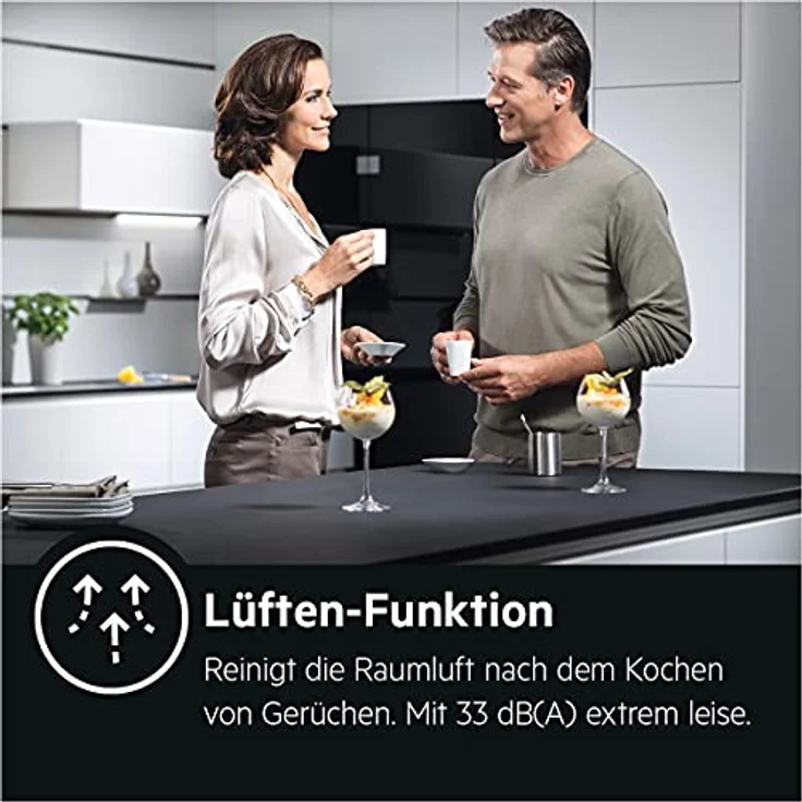 AEG DVE5961HB Kopffreihaube, Wandmontage, Gebläsestufen 3, Breite 90 cm, schwarz – Bild 6