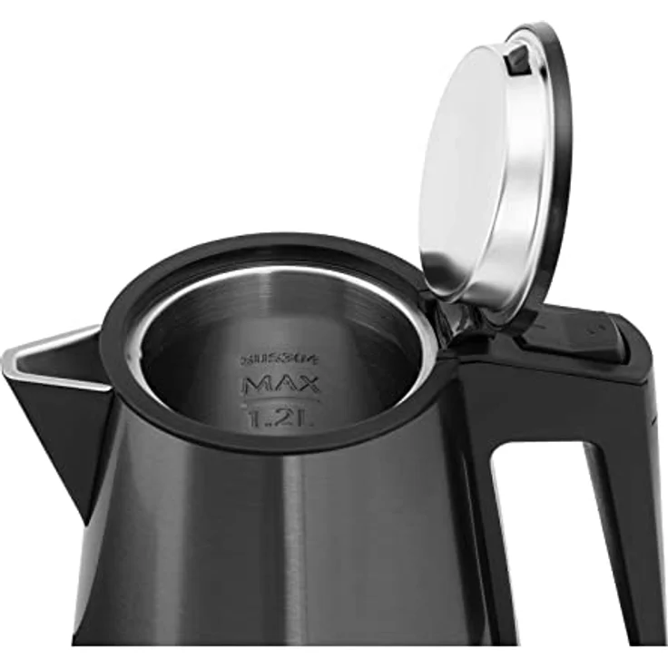 Royal Catering RC-HKS03 Wasserkocher Kaffee- und Teestation 1,2 L 1800 W Edelstahl schwarz – Bild 2