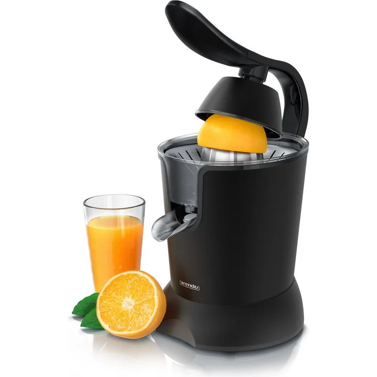 Arendo JUICE EXTRACTOR, Edelstahl Entsafter mit 800 W Leistung, 0,4 l Behälter, 2 Presskegel, Tropfstopp, spülmaschinengeeignet