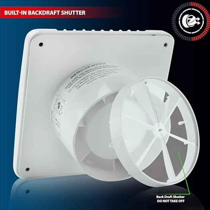 VENTS Silenta-M 100 T, Kleinraumventilator Wandventilator mit Nachlauf, weiß, 78 m³/h, 26 dB(A) – Bild 4