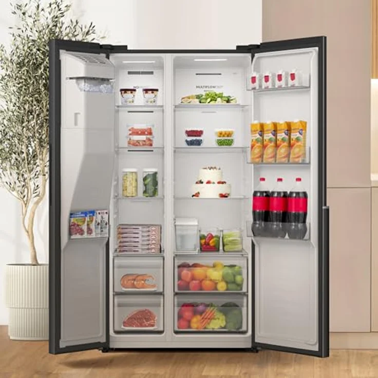 GORENJE NRS917C61BX Side-by-Side Kühlschrank, 528 l, Schwarz Inox Look, Wasser- und Eiswürfelspender, 1786 mm hoch – Bild 15