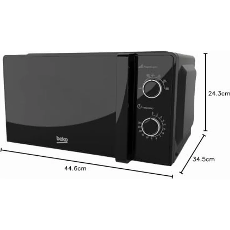 Beko MOC20100BFB Mikrowelle, Standgerät, 20 L Garraum, 700 W, Auftauen, Drehregler, schwarz – Bild 11
