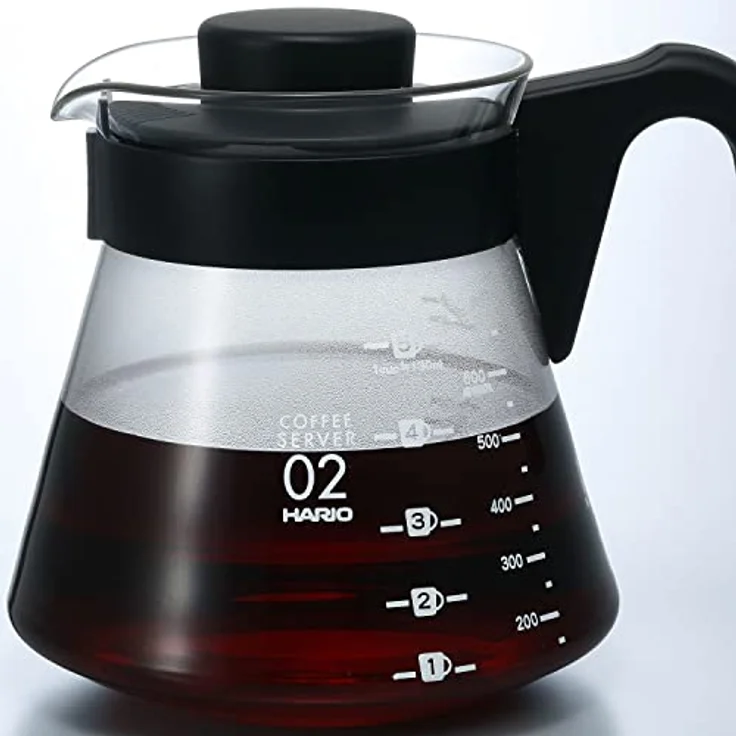 Hario V60 Coffee Server Carafe VCS-02B, 700 ml, farbloses Glas, Japan Import, 17,3 x 14,1 x 13 cm – Bild 5