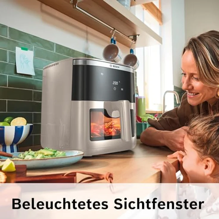 Bosch Heißluftfritteuse Serie 6 MAF671C0, XXL Air Fryer in creme, 7,2 L, beleuchtetes Sichtfenster, 7 voreingestellte Programme, bis zu 65% schnelleres Kochen – Bild 5