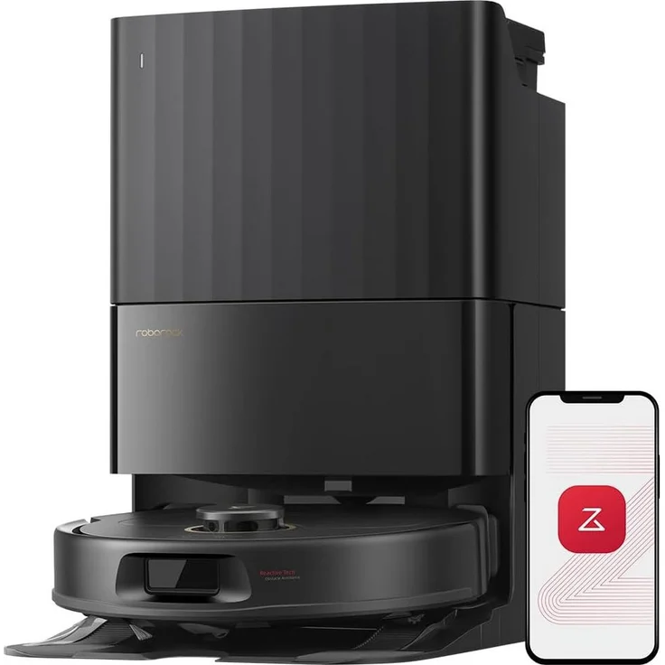 Roborock Qrevo S5V Saugroboter mit Wischfunktion, 12.000Pa Saugkraft, Zero-Tangle System, Warmlufttrocknung, multilaterale Hindernisvermeidung, Multifunktions-Dockingstation