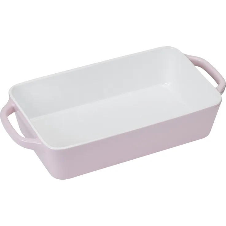 RESTO Kitchenware Auflaufform Fornax Backform Groß Hoher Rand Lasagneform Antihaftbeschichtet, Keramik, Rechteckig, rosa