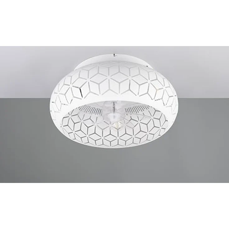 RL LIVE YOUR LIGHT Deckenventilator mit Beleuchtung Bidar R61574031, Metall Weiß matt, 3 Geschwindigkeiten, Sommer-Winterbetrieb, Fernbedienung, Timer – Bild 3