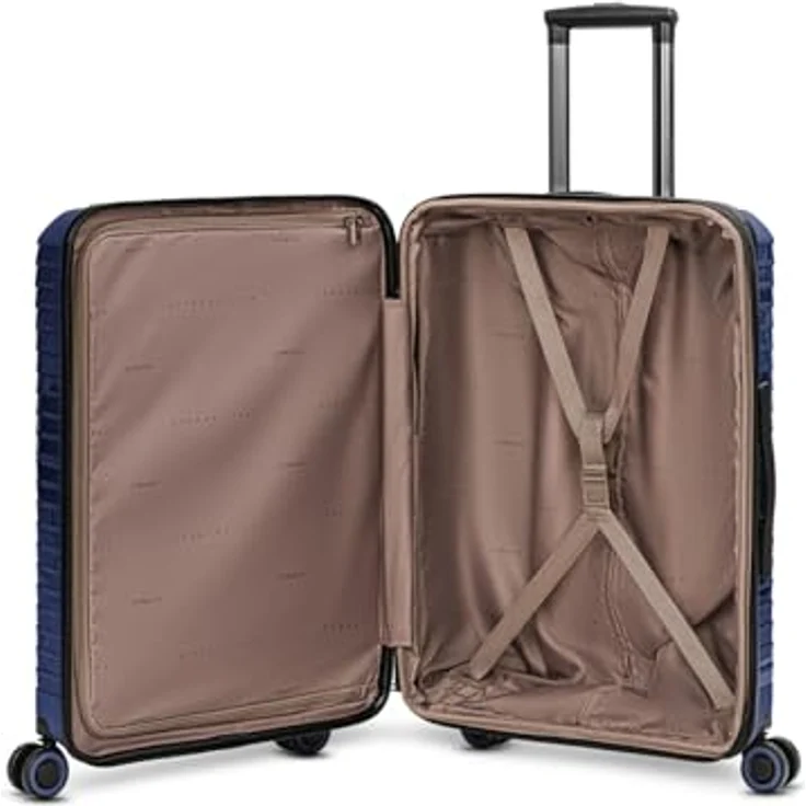 Stratic Hartschalen-Trolley Shine, 4 Rollen, robuster Polypropylen-Koffer mit Dehnfalte und TSA-Schloss – Bild 4