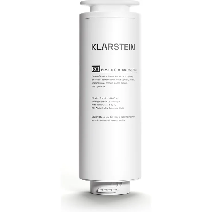 Klarstein RO-System Ersatzfilter für Leitungswasser, Filter für Umkehrosmose-Filtersystem, 24 Monate Haltbar, Kompatibel mit PureLine 400 GPD, 1x Ersatz Untertisch-Wasserfilterpatrone, RO-Membran