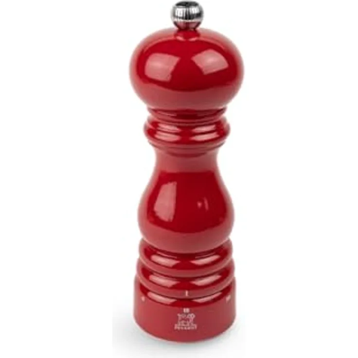 PEUGEOT Salzmühle Paris u‘Select 18 cm, 6 Mahlgrade, aus PEFC-zertifiziertem Holz, Passionsrot, inkl. Steinsalz
